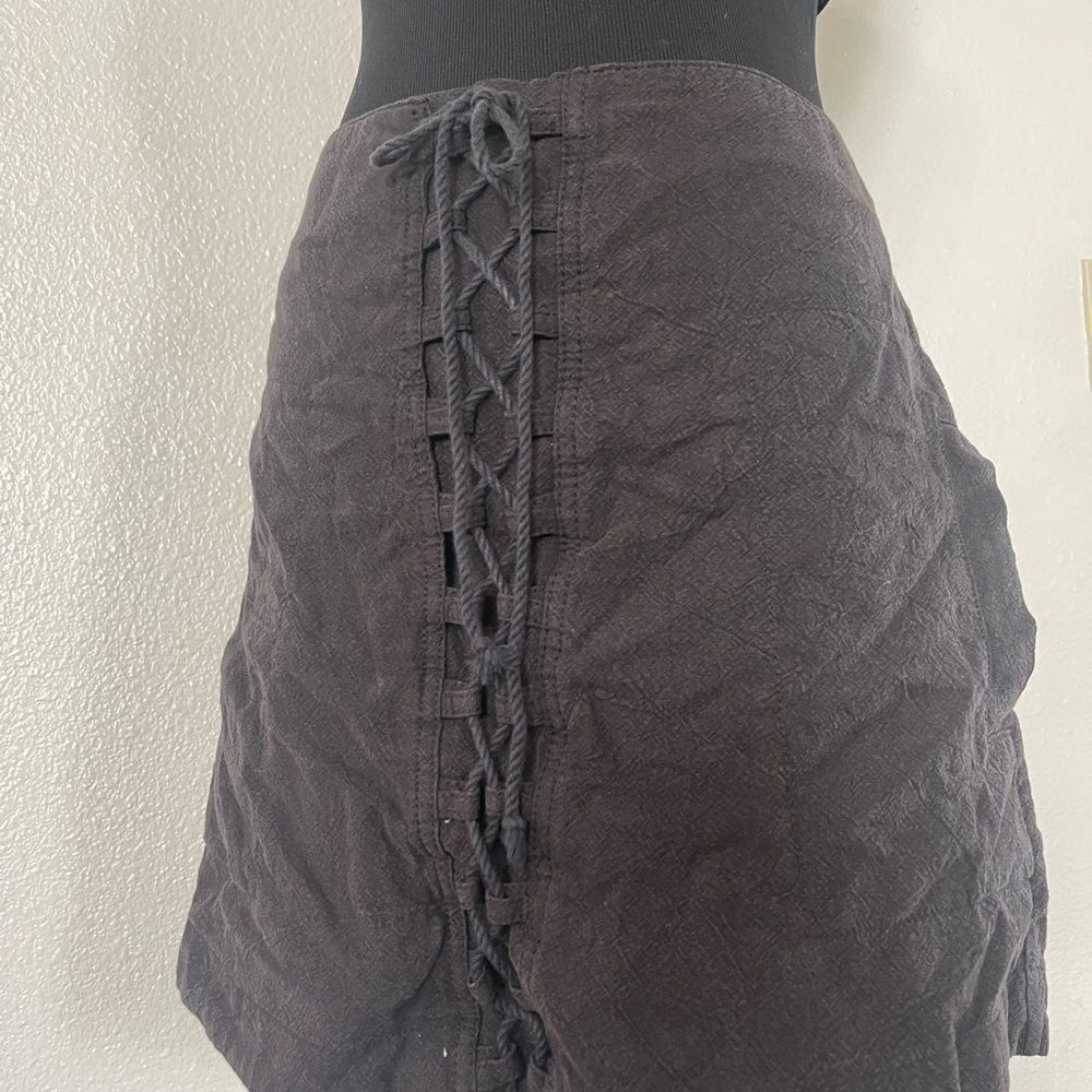 Free People Lace Up Mini Skirt
